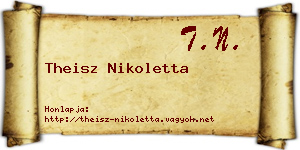 Theisz Nikoletta névjegykártya